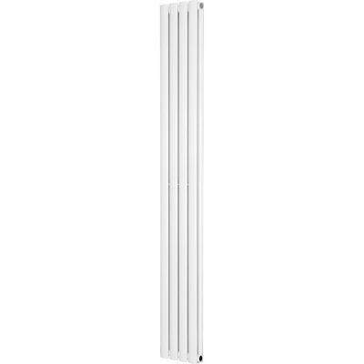 Belfry Heating Shoshana Vertical Oval Panel Radiator Gloss White 180cm H x 47.2cm W Belfry Heating Shoshana Vertical Oval Panel Radiator Gloss White 180cm H x 47.2cm W