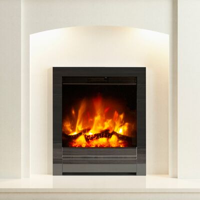 Flare Beam Edge 16" Inset Electric Fire Black Nickel 59.3cm H X 50.9cm W X 11.2cm D Flare Beam Edge 16" Inset Electric Fire Black Nickel 59.3cm H X 50.9cm W X 11.2cm D