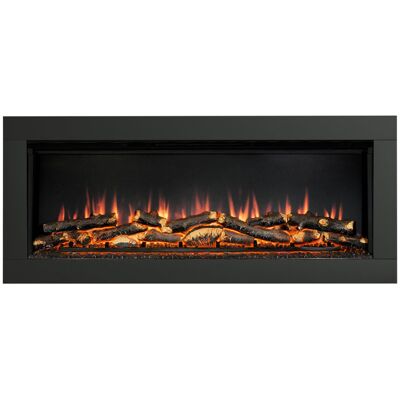 Flare Avella Grande Wall Mounted Inset Electric Fire Black 49.2cm H X 115cm W X 16.2cm D Flare Avella Grande Wall Mounted Inset Electric Fire Black 49.2cm H X 115cm W X 16.2cm D