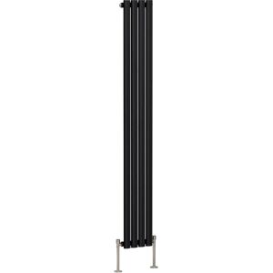 Belfry Heating Shoshana Vertical Single Oval Panel Radiator gray 180cm H x 23.6cm W