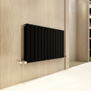 Belfry Heating Bonilla Vertical Flat Panel Radiator black 60.0 H x 88.4 W x 5.8 D cm