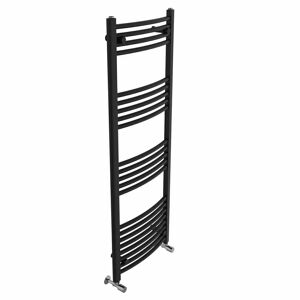 Belfry Heating Cano Curved Heated Towel Rail Radiator Bathroom Ladder Warmer black 140.0 H x 50.0 W x 5.2 D cm