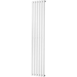 Belfry Heating Shoshana Vertical Single Oval Panel Radiator gray 180cm H x 35.4cm W