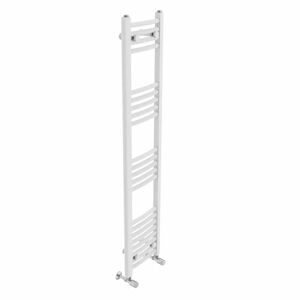 Belfry Heating Cano Curved Heated Towel Rail Radiator Bathroom Ladder Warmer white 140.0 H x 30.0 W x 3.4 D cm