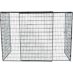 Belfry Heating Genevieve 2 Panel Steel Fireplace Screen black/gray 69.0 H x 214.0 W cm