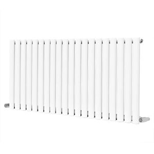 Belfry Heating Shirly Horizontal Double Oval Panel Radiator gray 60cm H x 118cm W