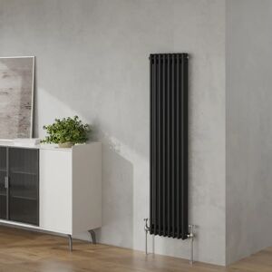 Belfry Heating Brunner Vertical Traditional Column Radiator black/gray 150.0 H x 38.0 W x 7.0 D cm