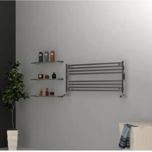 Belfry Heating Shaunta Horizontal Straight Towel Rail gray 40.0 H x 100.0 W x 3.0 D cm