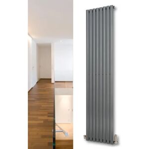 Belfry Heating Angela Vertical Designer Radiator gray 180.0 H x 410.0 W x 9.0 D cm