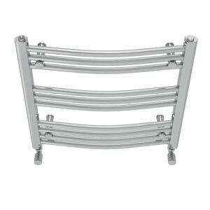 Belfry Heating Cano Curved Heated Towel Rail Radiator Bathroom Ladder Warmer gray 60.0 H x 60.0 W x 5.6 D cm