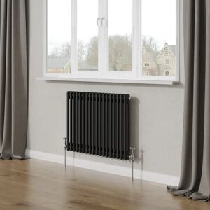 Belfry Heating Dyson Horizontal Traditional Column Radiator Black black/gray 60.0 H x 83.0 W x 7.0 D cm