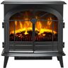 Dimplex Leckford 2kW Optiflame Large Electric Stove Fire with Remote Control, 62cm Wide black 64.0 H x 62.0 W x 39.0 D cm