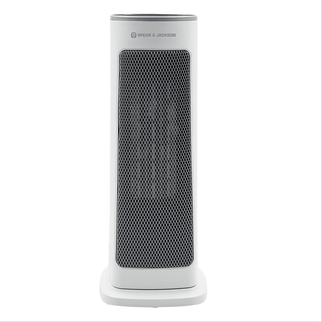 Spear & Jackson 2000W 53 BTU Electric Tower Space Heater with Adjustable Thermostat , Remote Included 415cm H X 160cm W X 160cm D
