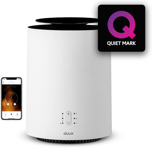 Duux 1800W 0 BTU Electric Compact Space Heater with Adjustable Thermostat White 29.5cm H X 21.5cm W X 21.5cm D