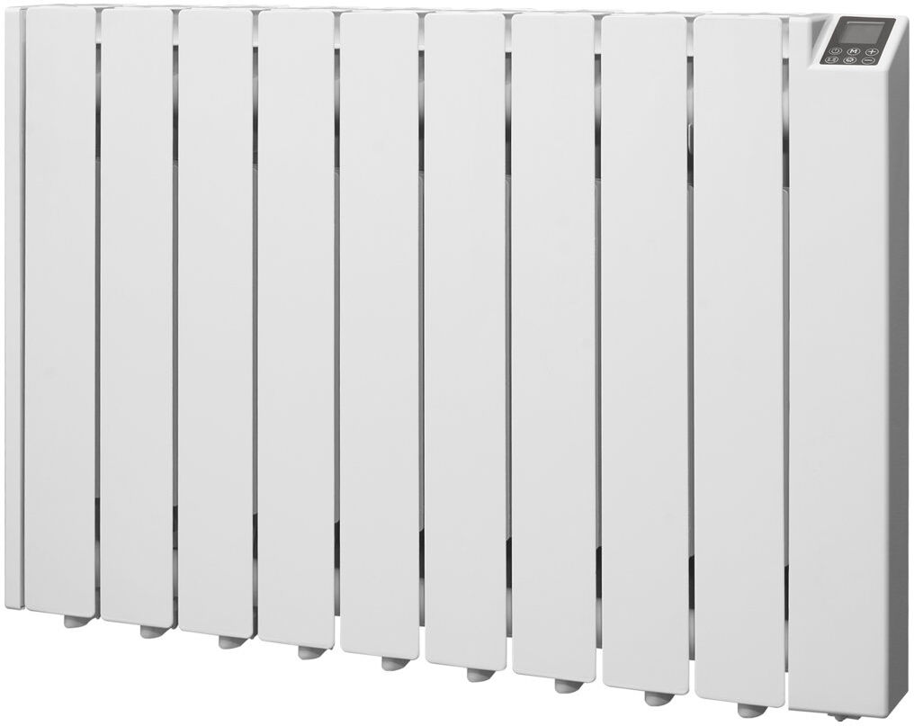 Adam 5118 BTU Electric Radiator Space Heater with Adjustable Thermostat White 58cm H X 83cm W X 9cm D