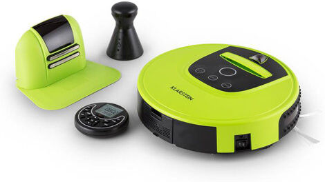 Klarstein Cleanhero Bagless Robotic Vacuum Cleaner Klarstein Colour: Green  - Size: 61cm H x 91cm W x 4cm D Klarstein Cleanhero Bagless Robotic Vacuum Cleaner Klarstein Colour: Green  - Size: 61cm H x 91cm W x 4cm D