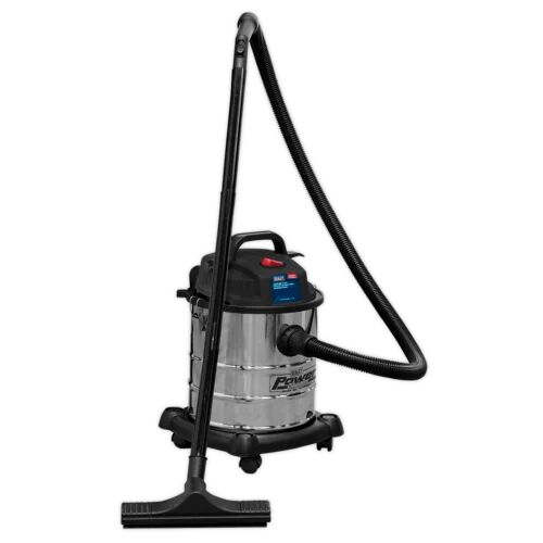 Sealey Stainless Bagless Wet Dry Vac Sealey  - Size: 30cm H X 51cm W X 22cm D Sealey Stainless Bagless Wet Dry Vac Sealey  - Size: 30cm H X 51cm W X 22cm D