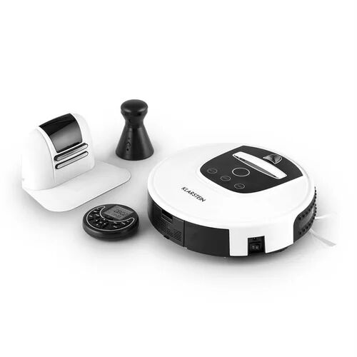 Klarstein Cleanhero Bagless Robotic Vacuum Cleaner Klarstein Colour: White  - Size: 61cm H x 91cm W x 4cm D Klarstein Cleanhero Bagless Robotic Vacuum Cleaner Klarstein Colour: White  - Size: 61cm H x 91cm W x 4cm D
