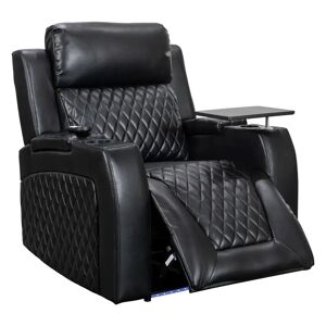 Ivy Bronx Chananya Home Theater Recliner with Massager black 105.0 H x 90.0 W x 76.0 D cm