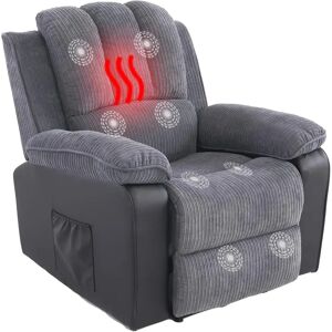 Rosalind Wheeler Aayansh Upholstered Recliner Massage Chair gray 100.0 H x 98.0 W x 73.0 D cm