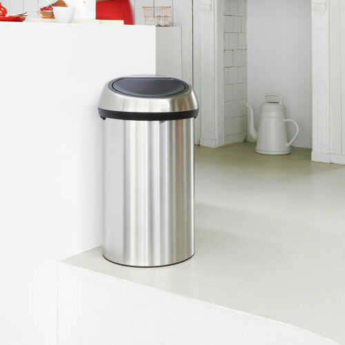 Brabantia 60 Litre Touch Top Rubbish Bin Brabantia Colour: Matt Steel  - Size: Extra Large Brabantia 60 Litre Touch Top Rubbish Bin Brabantia Colour: Matt Steel  - Size: Extra Large
