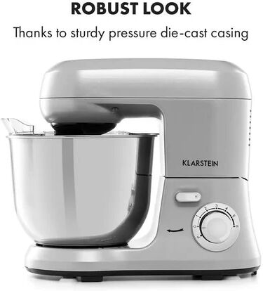 Klarstein Bella Robusta 6-Speed 5.5L Stand Mixer Klarstein  - Size: 53cm H X 49cm W X 39cm D Klarstein Bella Robusta 6-Speed 5.5L Stand Mixer Klarstein  - Size: 53cm H X 49cm W X 39cm D
