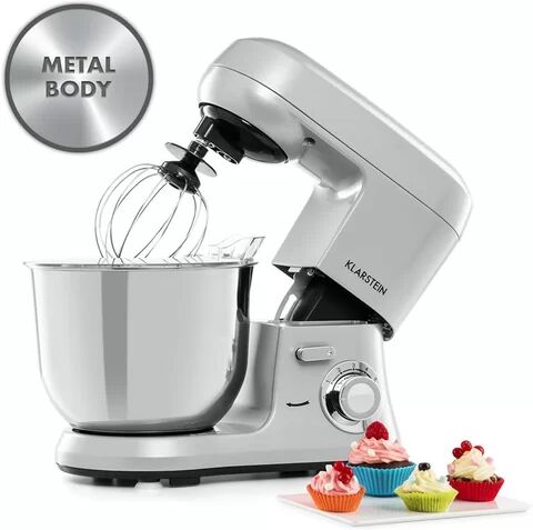 Klarstein Bella Robusta 6-Speed 5.5L Stand Mixer Klarstein Colour: Nickel  - Size: 46cm H X 57cm W X 63cm D