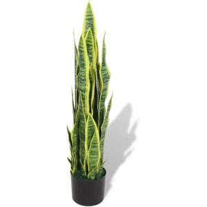 17 Stories Sansevieria Floor Snake Plant in Pot brown 90.0 H x 14.0 W cm