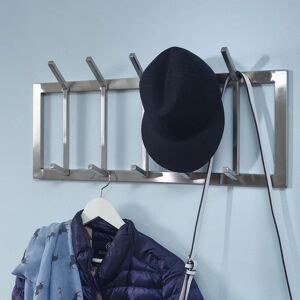 Rebrilliant Jamaica Way 10 - Hook Wall Mounted Coat Rack in Silver gray 30.0 H x 65.0 W x 10.0 D cm