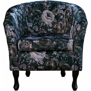 Beaumont 76Cm Wide Tub Chair black/brown 81.0 H x 76.0 W x 70.0 D cm