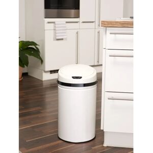 Echtwerk 30L Motion Sensor Stainless Steel Bin white/black 57.0 H x 31.0 W x 31.0 D cm