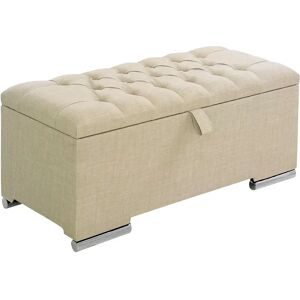 FunkyBedz Chesterfield Storage Ottoman yellow 51.0 H x 101.0 W x 33.0 D cm