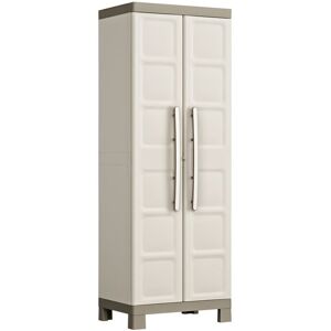 Ebern Designs Melaina Excellence 65cm x 182cm Free Standing Cabinet Beige 182cm H X 65cm W X 45cm D