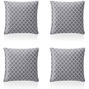 Rosalind Wheeler Dareece Cotswold Cushion Covers with Filler Pads Silver 55 cm H x 55 cm W x 15 cm D