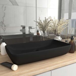 Belfry Bathroom Mcneely Luxury Ceramic Countertop Basin Black 710mm L X 380mm W X 135mm H