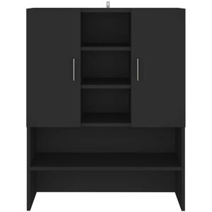 Ebern Designs Awan Washing Machine Cabinet 70,5x25,5x90 cm Black 90cm H X 70.5cm W X 25.5cm D