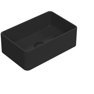 Nuie Luxe Vessels Vitreous China Rectangular Countertop Basin Bathroom Sink Matte Black 365mm L X 235mm W X 120mm H