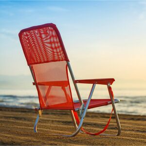 Dakota Fields Folding Beach Chair Red 71cm H X 40cm W X 54cm D