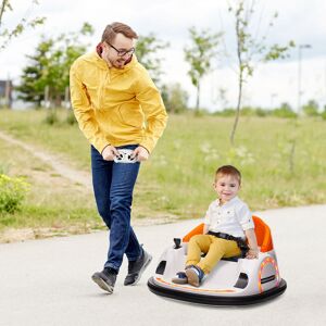 HOMCOM 1 Seater Battery Powered Ride On with Remote Control Orange 1