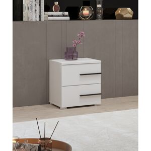 17 Stories Mathyus Manufactured Wood Bedside Table White 49cm H X 45cm W X 40cm D 17 Stories Mathyus Manufactured Wood Bedside Table White 49cm H X 45cm W X 40cm D