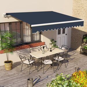 Dakota Fields Stroudsburg 3m W x 2.5m D Retractable Patio Awning Blue 16cm H X 300cm W X 250cm D Dakota Fields Stroudsburg 3m W x 2.5m D Retractable Patio Awning Blue 16cm H X 300cm W X 250cm D