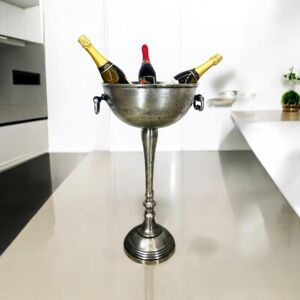 Rosalind Wheeler Dobromir Nickel Plated Floor Standing Champagne Bucket Silver 75cm H X 35cm W X 35cm D Rosalind Wheeler Dobromir Nickel Plated Floor Standing Champagne Bucket Silver 75cm H X 35cm W X 35cm D