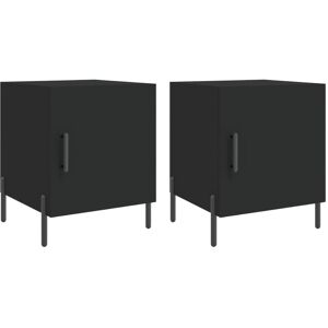 Latitude Run Manufactured Wood Bedside Table Black 50cm H X 40cm W X 40cm D Latitude Run Manufactured Wood Bedside Table Black 50cm H X 40cm W X 40cm D