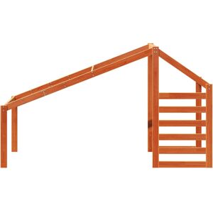 Harriet Bee Kids' Bed Roof Solid Wood Pine Wax Brown 113cm H x 188cm L x 82cm W Harriet Bee Kids' Bed Roof Solid Wood Pine Wax Brown 113cm H x 188cm L x 82cm W