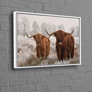 Gracie Oaks Personalized 3D Highland Cow Farmhouse-Inspired Wall Decor in Perfect for Animal Lovers and Unique Gift White Floater Framed 25 cm H x 35 cm W Gracie Oaks Personalized 3D Highland Cow Farmhouse-Inspired Wall Decor in Perfect for Animal Lovers and Unique Gift White Floater Framed 25 cm H x 35 cm W