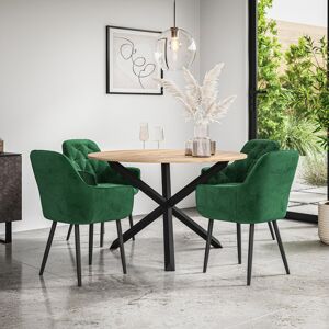 Fairmont Park Adriunna 4 - Person Dining Set Tan/Black/Green 4 Fairmont Park Adriunna 4 - Person Dining Set Tan/Black/Green 4