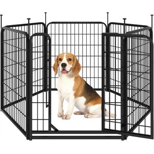 Archie & Oscar 6 Panel Metal Exercise Pen With Door Black 80cm H x 66cm W x 1.20cm D Archie & Oscar 6 Panel Metal Exercise Pen With Door Black 80cm H x 66cm W x 1.20cm D