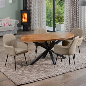Natur Pur Soderquist 4 - Person Dining Set Brown 4 Natur Pur Soderquist 4 - Person Dining Set Brown 4