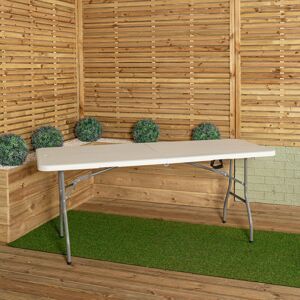 Dakota Fields 1.8M Heavy Duty Folding Camping / Event Table White Dakota Fields 1.8M Heavy Duty Folding Camping / Event Table White