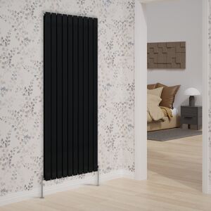 NRG Vertical Double Flat Panel Radiators Black 1800cm H x 680cm W x 52cm D NRG Vertical Double Flat Panel Radiators Black 1800cm H x 680cm W x 52cm D